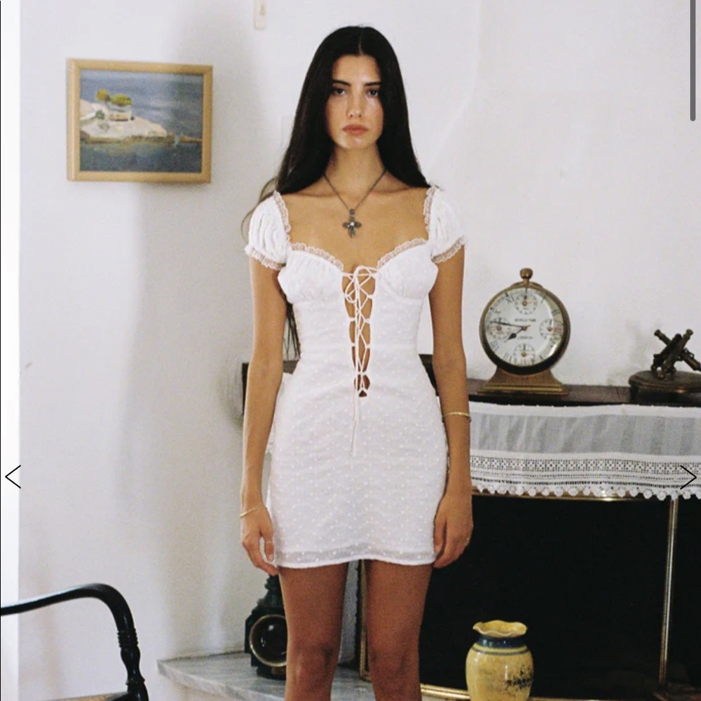 White With Jean dress